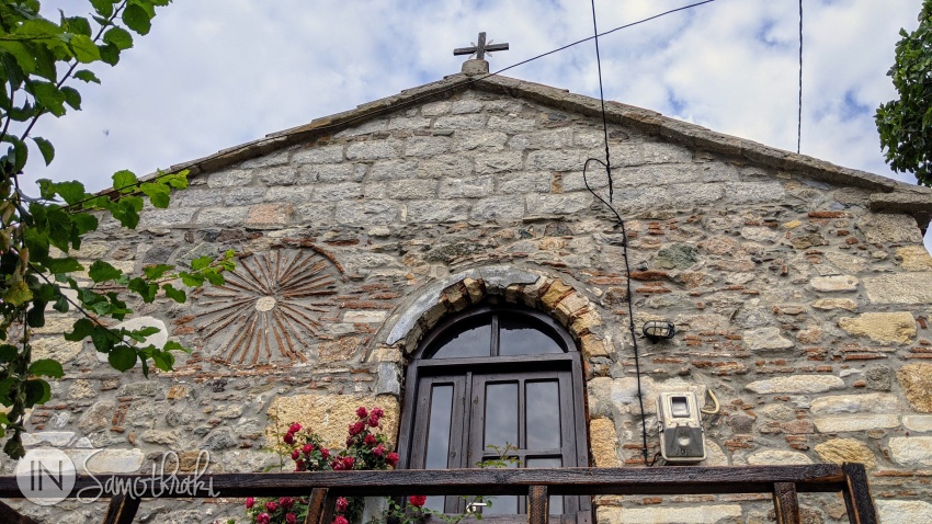 An uphill street leads to the church of the Presentation of the Virgin at the Temple.