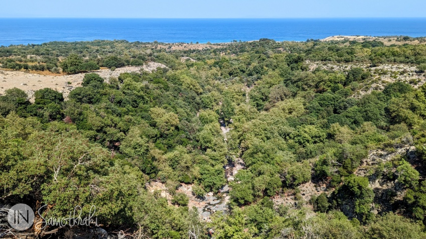 Looking to your left, you will see the path you came on.