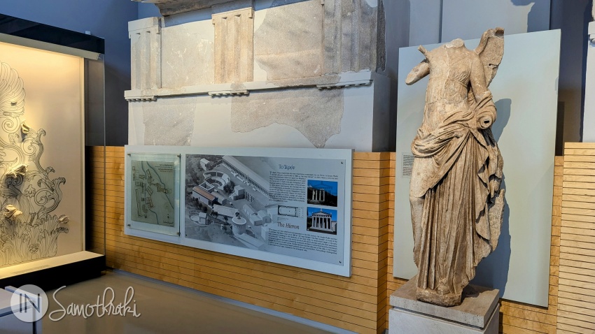 One of the four statues of the goddess Niki which decorated the upper corners of the Hieron (2nd century B.C.)