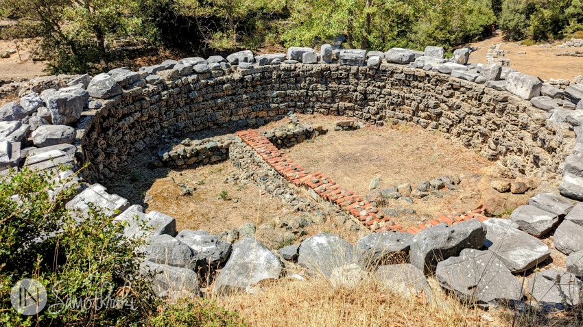 Inside the Rotunda, the Orthostate Structure can be seen.