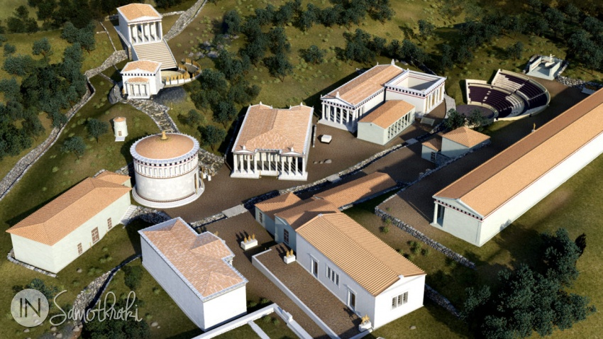 Reconstruction of the Sanctuary of the Great Gods (source: Emory University)
