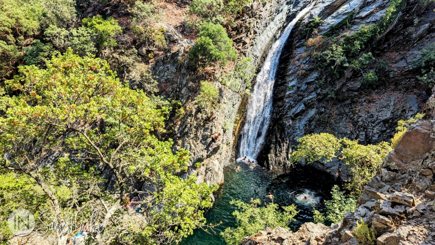 The first vathra and waterfall on Fonias River