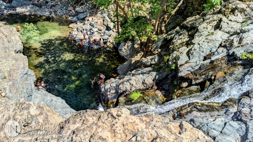 Waterfall and vathra on Platia River (Gria Vathra)